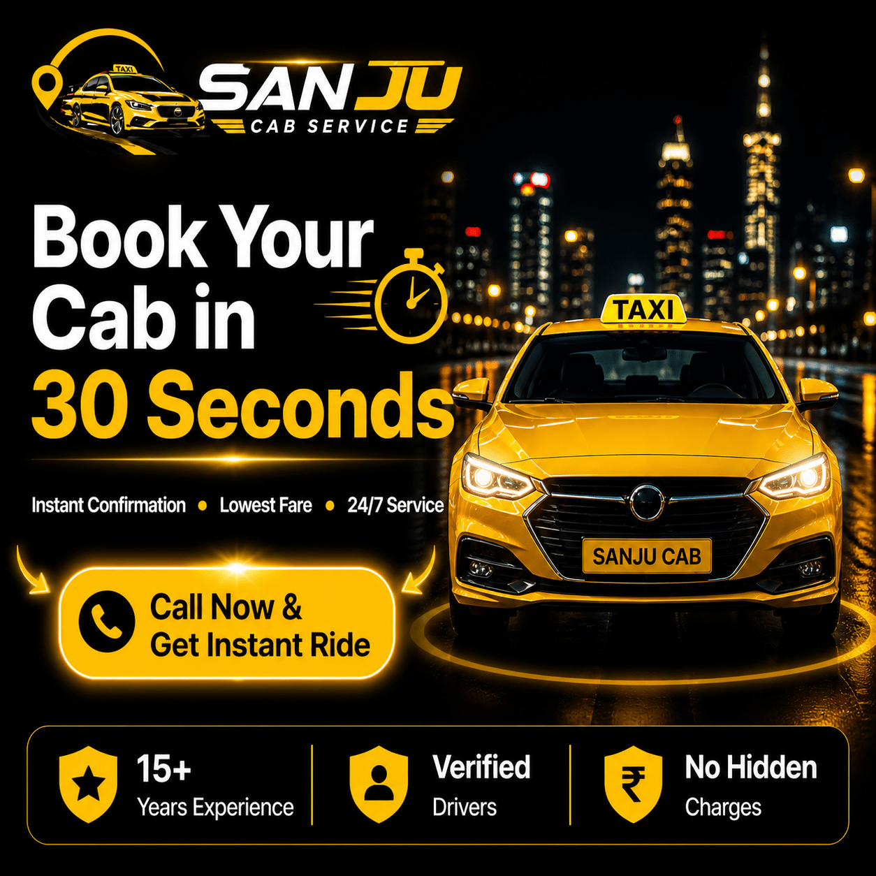 Call Sanju Cab Service for cab booking in Ahmedabad